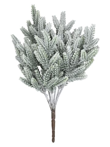 Decoratieve dennestruik groen/wit - (H)31 cm