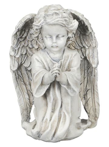Decoratief figuur "Engel" grijs - (H)10 cm