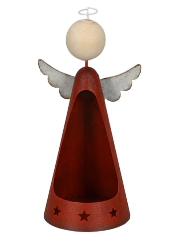Figurka dekoracyjna "Angel" w kolorze czerwonym - wys. 19 cm