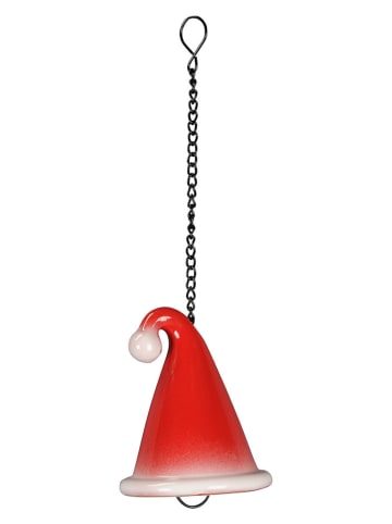 Meisenknödelhalter "Mütze" in Rot/ Weiß - (H)12 cm