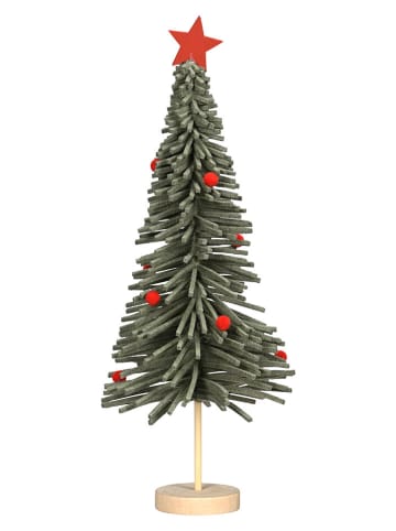 Dekoracja "Tree" w kolorze zielono-czerwonym - wys. 34 cm