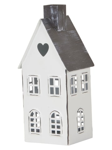 Windlicht "Haus" in Weiß - (B)9 x (H)21 x (T)8 cm