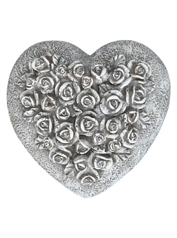 Dekoracja "Heart" w kolorze szarym - Ø 11,5 cm