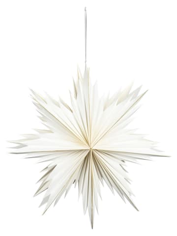 Dekoanhänger "Schneeflocke" in Weiß/ Gold - (B)40 x (H)40 cm