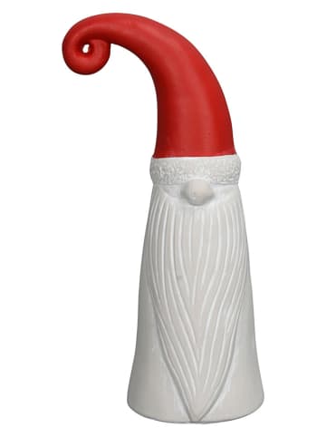 Decoratief figuur "Wichtel" wit/rood - (H)22 cm