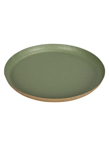 Taca dekoracyjna w kolorze złoto-oliwkowym - Ø 30 cm