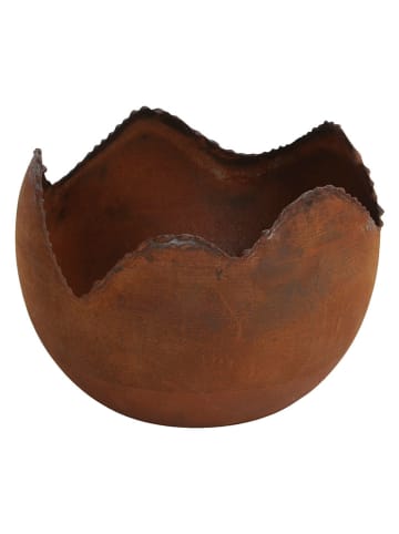 Świecznik w kolorze brązowym - wys. 12 x Ø 14 cm