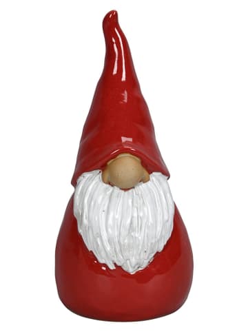 Decoratief figuur "Wichtel" rood/wit - (H)19 cm