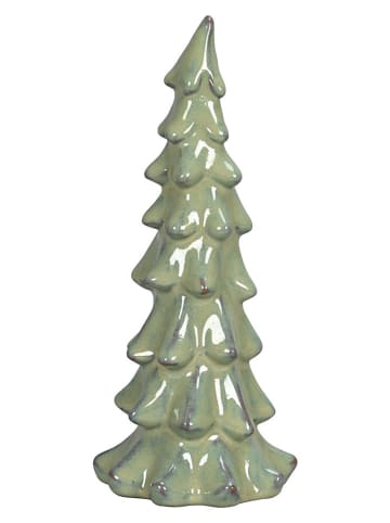 Dekoracja "Tree" w kolorze zielonym - wys. 25 x Ø 10 cm