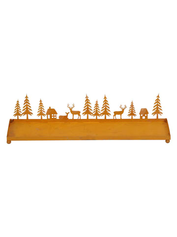 Decoratief dienblad oranje - (L)38 cm