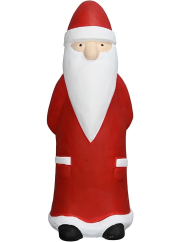Figurka dekoracyjna w kolorze czerwono-białym - wys. 30 x Ø 12 cm