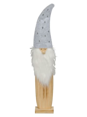 Decoratief figuur "Wichtel" grijs/lichtbruin - (H)57 cm