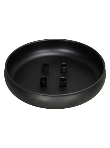 Kerzenhalter in Schwarz - (H)7 x Ø 33 cm