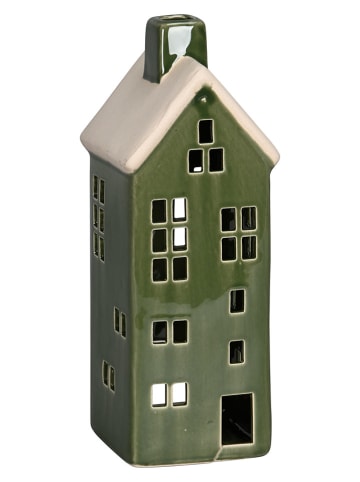 Windlicht "Haus" kaki - (B)10 x (H)27 x (D)9,5 cm