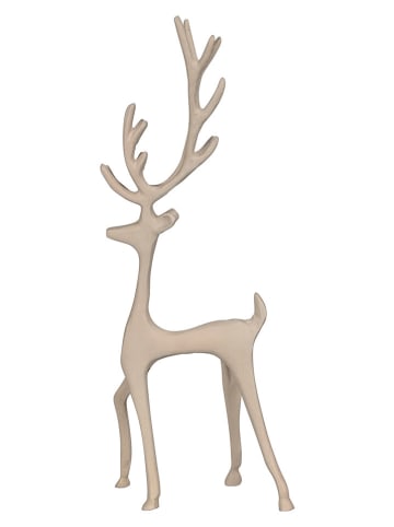 Figurka dekoracyjna "Deer" w kolorze beżowym - wys. 41 cm