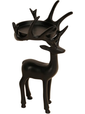 Świecznik "Deer" w kolorze brązowym - wys. 27 cm