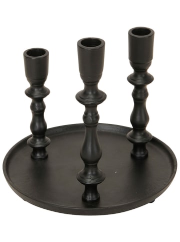 Kerzenhalter in Schwarz - (H)20 x Ø 20 cm