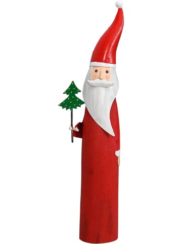 Figurka dekoracyjna "Santa Claus" w kolorze czerwonym - wys. 47 cm