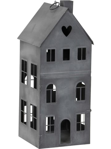 Świecznik w kolorze szarym - 15,5 x 36 x 15,5 cm