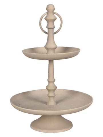 Etażerka w kolorze beżowym - wys. 37 x Ø 25 cm