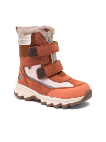 Winterstiefel ''Eddie'' in Hellbraun/ Weiß