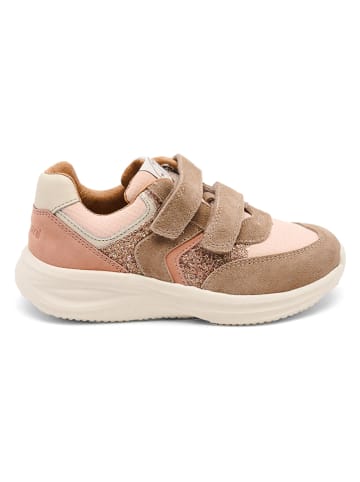 Leren sneakers "Yuki" lichtbruin/lichtroze