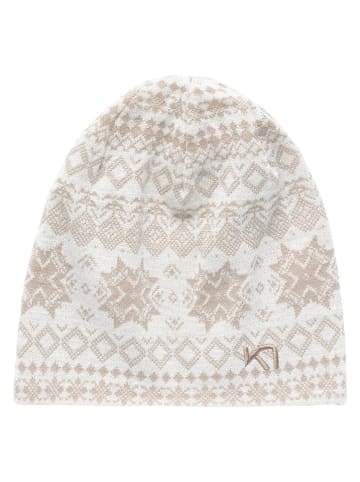 KARI TRAA Wollen beanie "Vilma" beige
