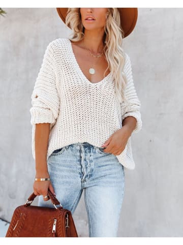 Sweter w kolorze kremowym