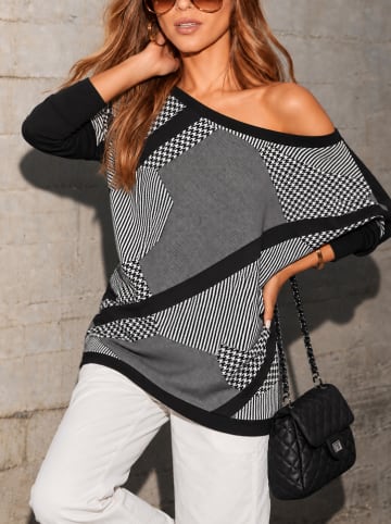 Pullover in Schwarz/ Weiß