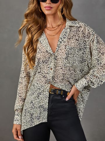 Blouse crème/zwart