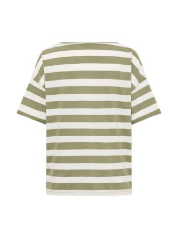 Shirt "Luani" in Oliv/ Weiß