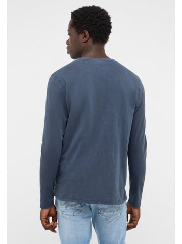 Mustang Longsleeve in Blaugrau