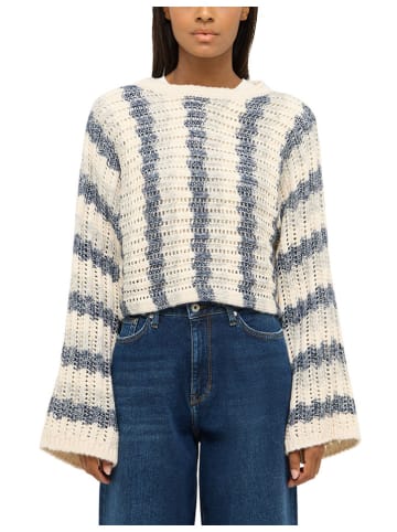 Pullover in Blau/ Creme