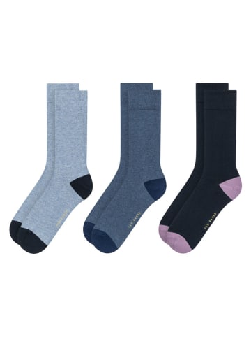 3er-Set: Socken in Blau/ Dunkelblau