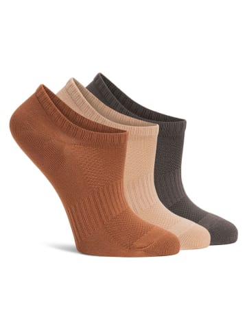 3er-Set: Socken in Hellbraun/ Beige/ Braun