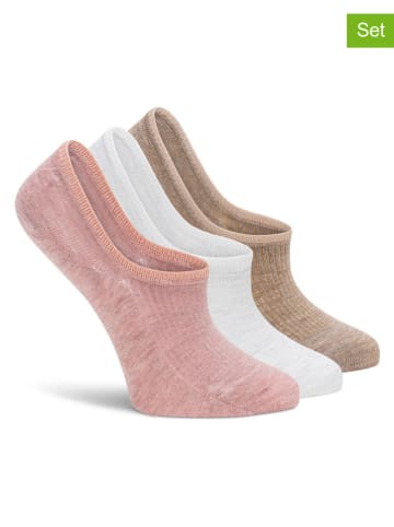 3er-Set: Socken in Beige/ Rosa/ Weiß