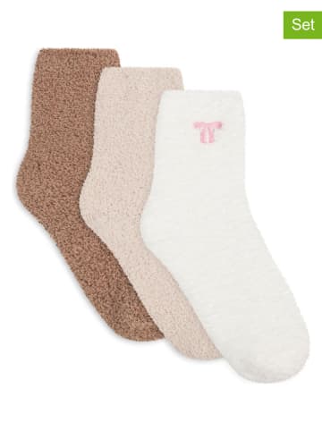 3er-Set: Socken in Beige/ Camel