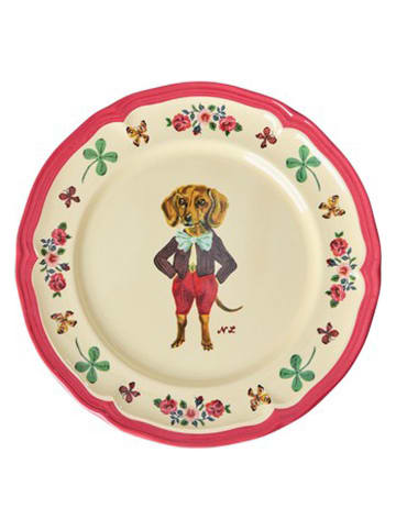 Dessertteller "Nathalie Lété" in Gelb/ Rot - Ø 20,5 cm