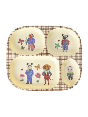 4tlg. Kinder-Geschirrset "Nathalie Lété" in Creme/ Hellblau