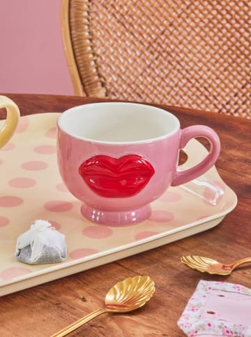 Kaffeetasse "Lips" in Rosa - 250 ml