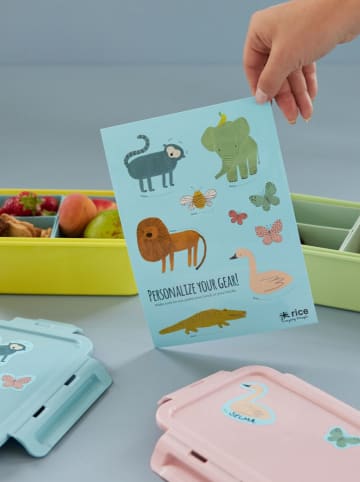 2er-Set: Lunchbox-Sticker "Sweet Jungle" in Bunt