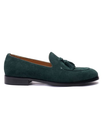 Leren mocassins groen