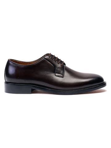 Leren veterschoenen bruin