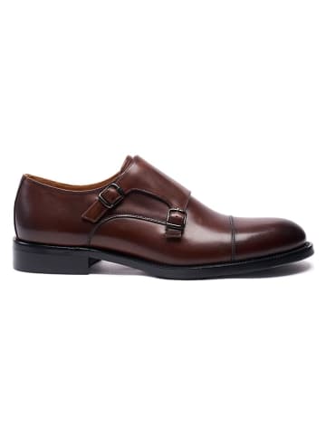 Leren monkstraps bruin