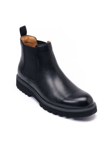 Leder-Chelsea-Boots in Schwarz