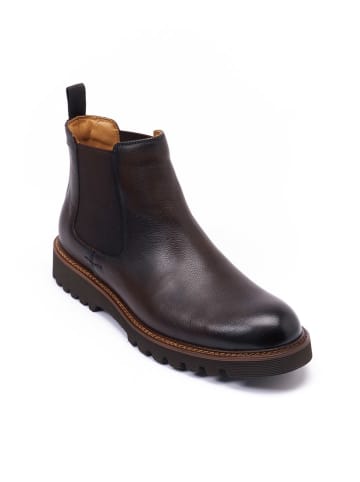 Leder-Chelsea-Boots in Braun
