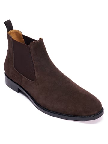 Leder-Chelsea-Boots in Braun