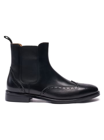 Leder-Chelsea-Boots in Schwarz