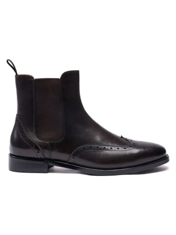 Leder-Chelsea-Boots in Braun