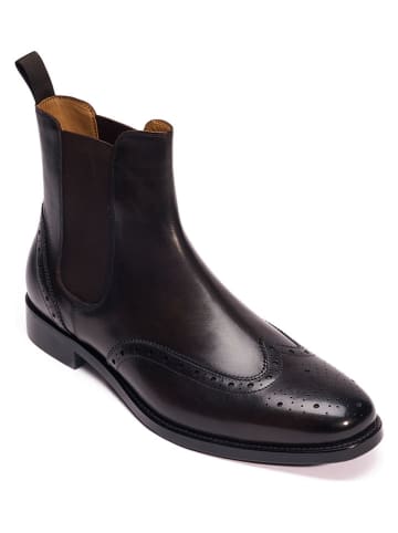 Leder-Chelsea-Boots in Braun